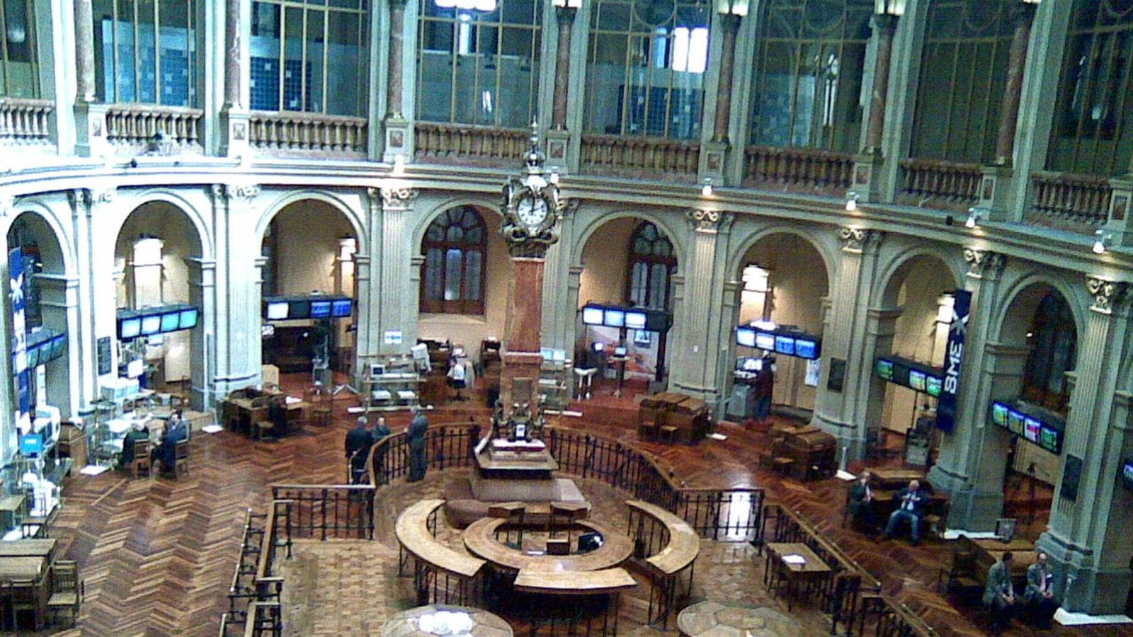 Interior Bolsa de Madrid. File photograph.