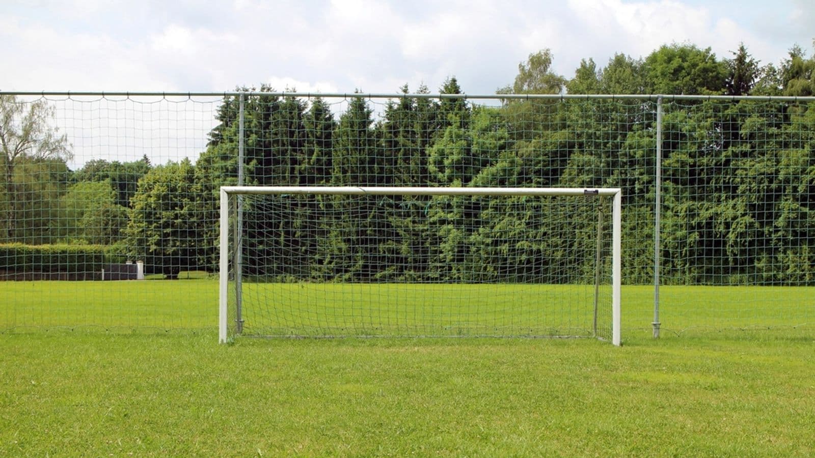 Free soccer goal grass field. File photograph.